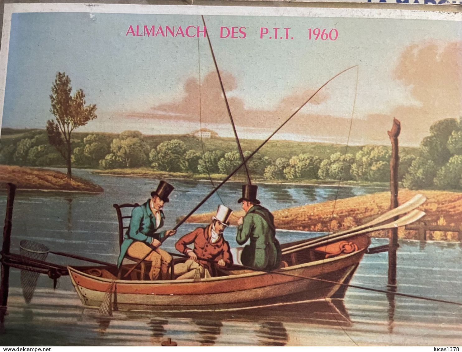 CALENDRIER ALMANACH DES POSTES  1960 / CHASSE ET PECHE - Grossformat : 1941-60