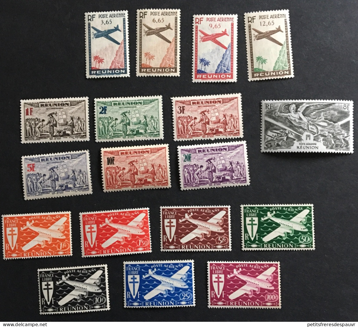 LA REUNION - YT PA 2 à 5 18 à 23 28 à 35 (18 Valeurs) - Neufs Sans Charnière Sauf 2 Timbres MNH ** - Cote 28E - Posta Aerea