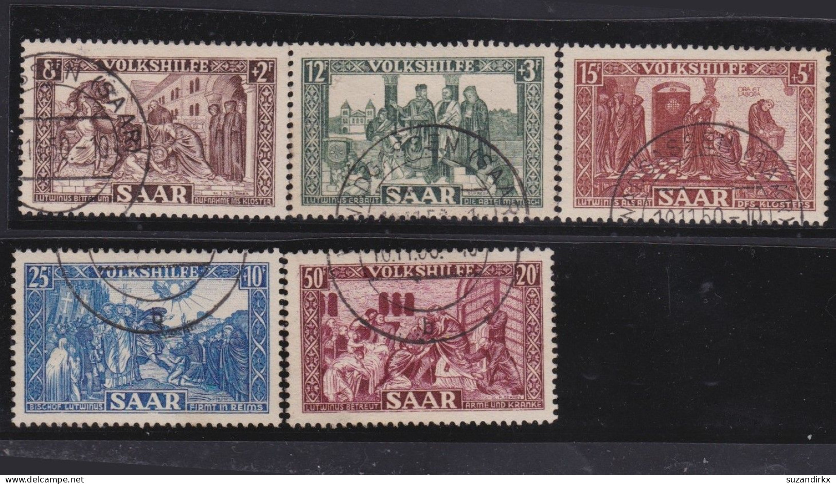 Saar    -     Michel   -  299/303  (2 Scans)  -   Signiert    -    O     -     Gestempelt - Used Stamps