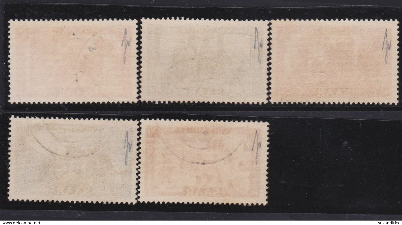 Saar    -     Michel   -  299/303  (2 Scans)  -   Signiert    -    O     -     Gestempelt - Used Stamps