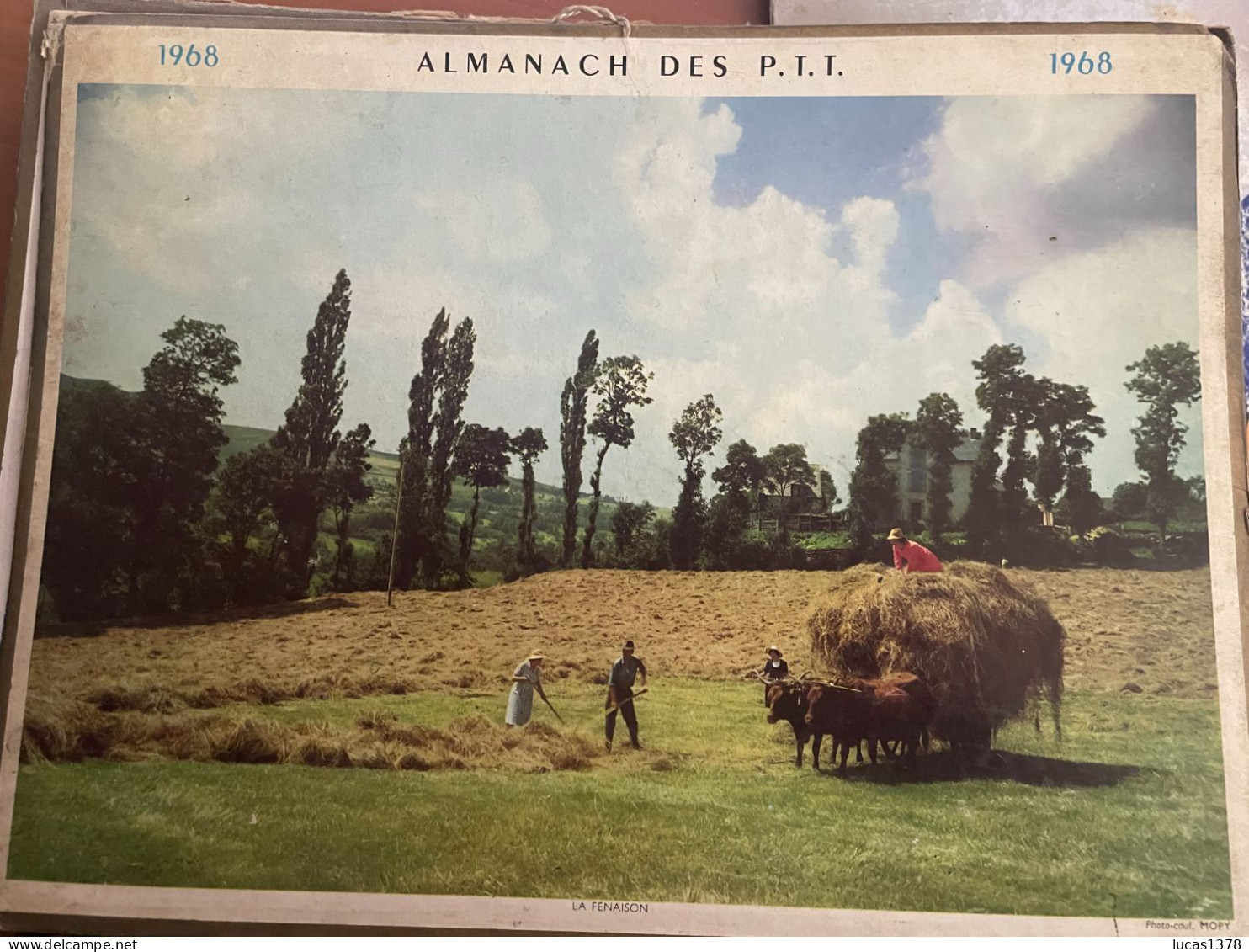 CALENDRIER ALMANACH DES POSTES  1968 / FENAISON - Big : 1961-70