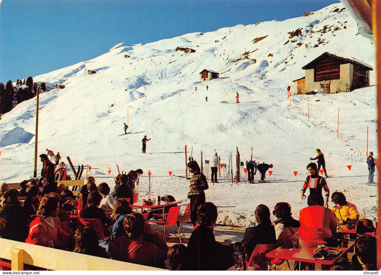 Bad Vals  Winterkarte Color Skigebiet - Vals