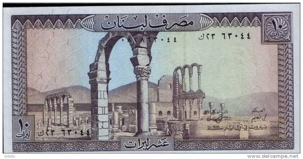 LEBANON / 10 LIVRES / UNC. / 2 SCANS . - Liban