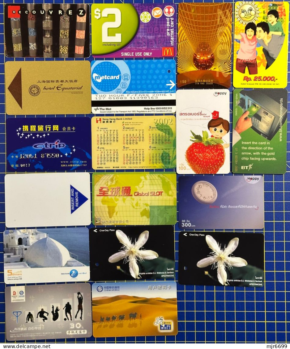 LOT OF 18 DIFFERENT TYPE OF CARDS, USED, VERY FINE AND CLEAN. CLEARING STOCK, PLEASE LOOK AT THE PICTURES. - Macau