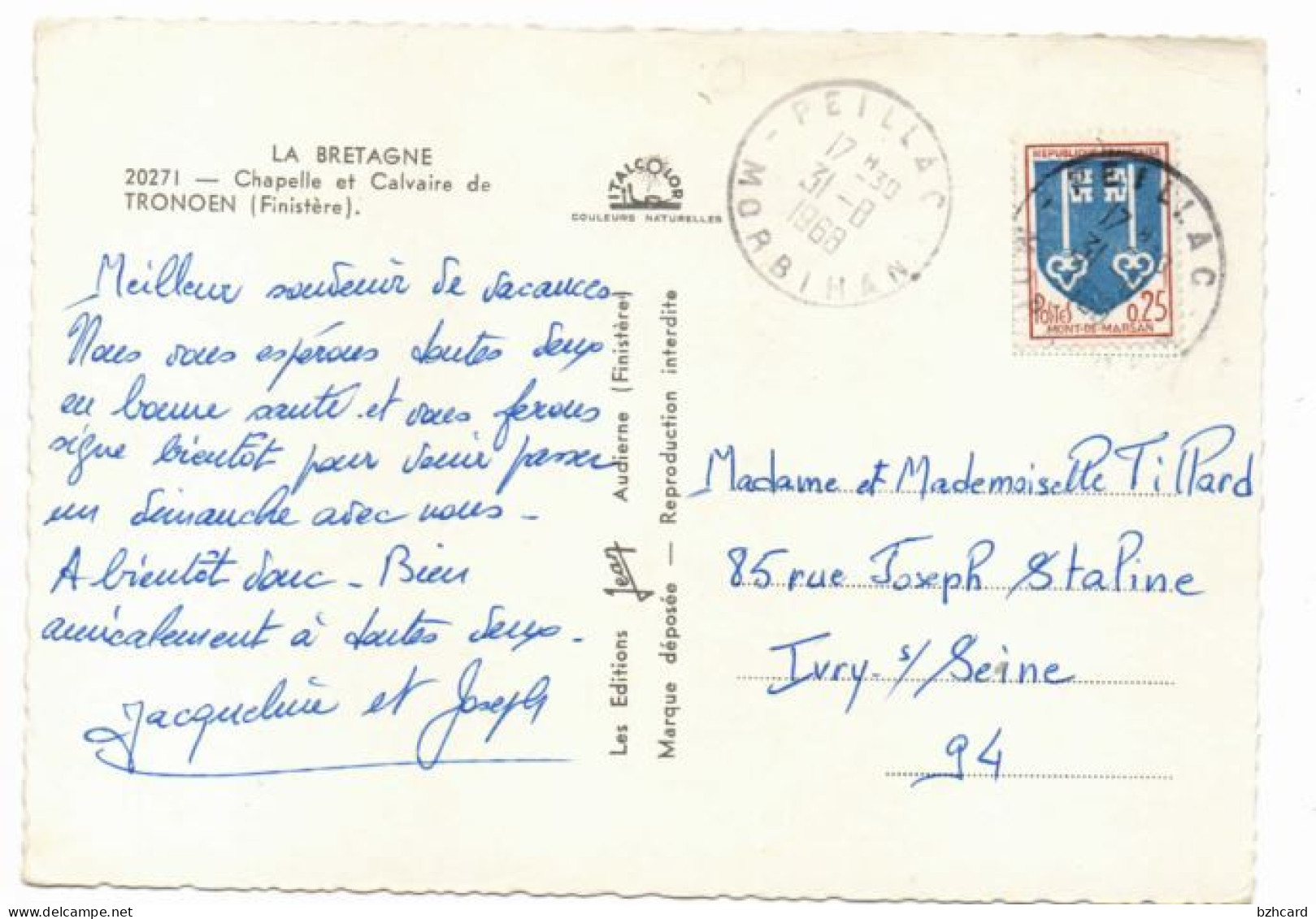 1968-  Chapelle Et Calvaire De Tronoen (carte Jean Audierne) - Saint-Jean-Trolimon