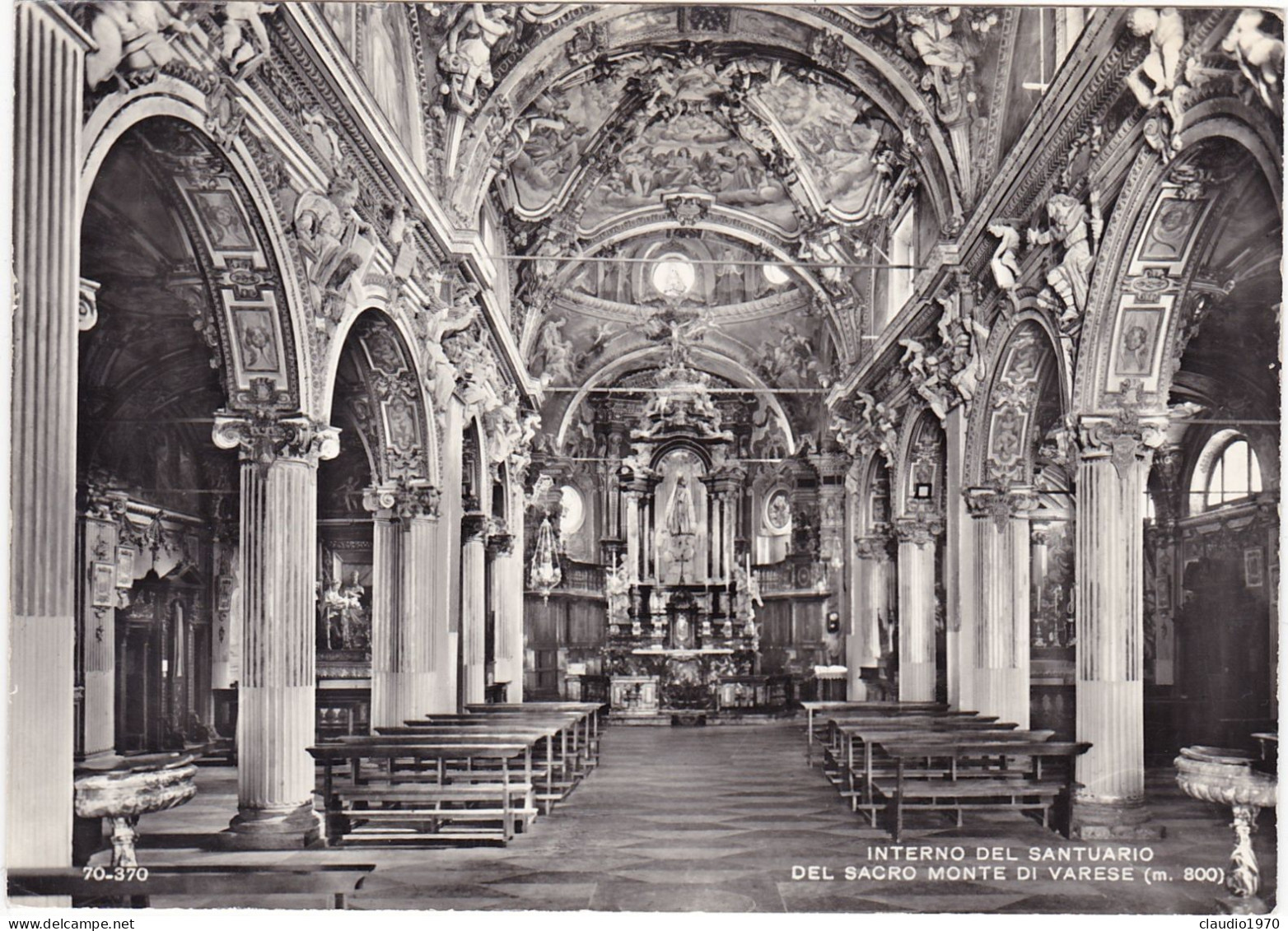 VARESE - CARTOLINA - INTERNO DE SANTUARIO DEL SACRO MONTE DI VARESE M. 800 - Busto Arsizio