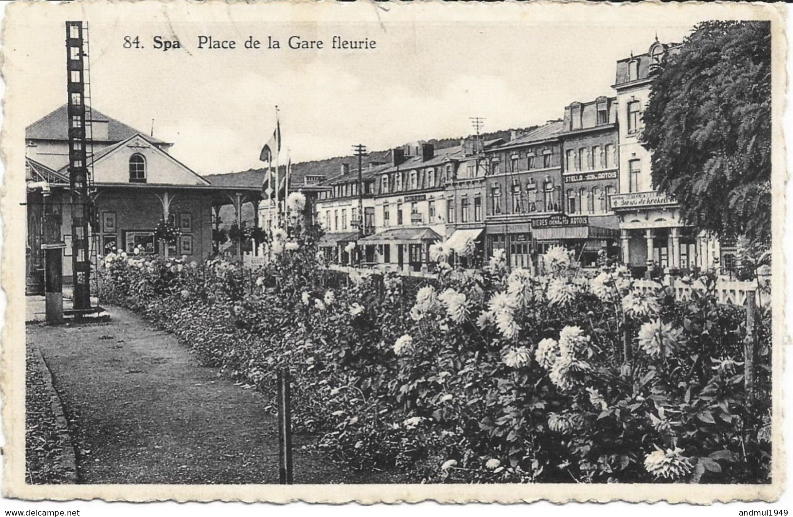 SPA - Place De La Gare Fleurie - Oblitération De 1950 - Spa