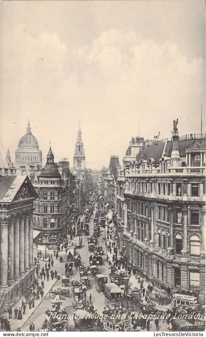 ANGLETERRE - London - Mansion House And Cheapside - Animée - Carte Postale Ancienne - Andere & Zonder Classificatie