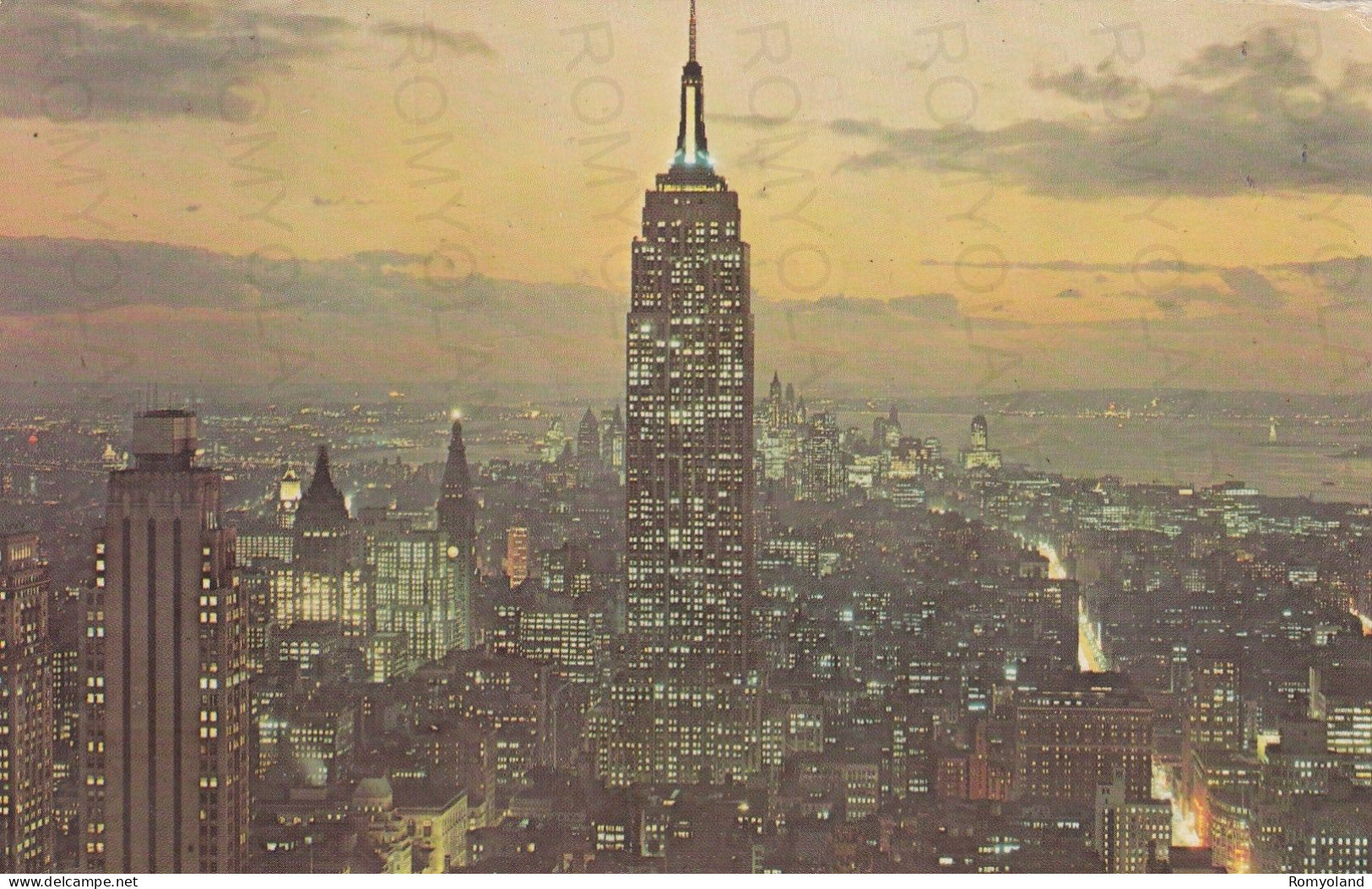 CARTOLINA  NEW YORK CITY,NEW YORK,STATI UNITI-EMPIRE STATE BUILDING-BOLLO STACCATO,VIAGGIATA 1966 - Empire State Building
