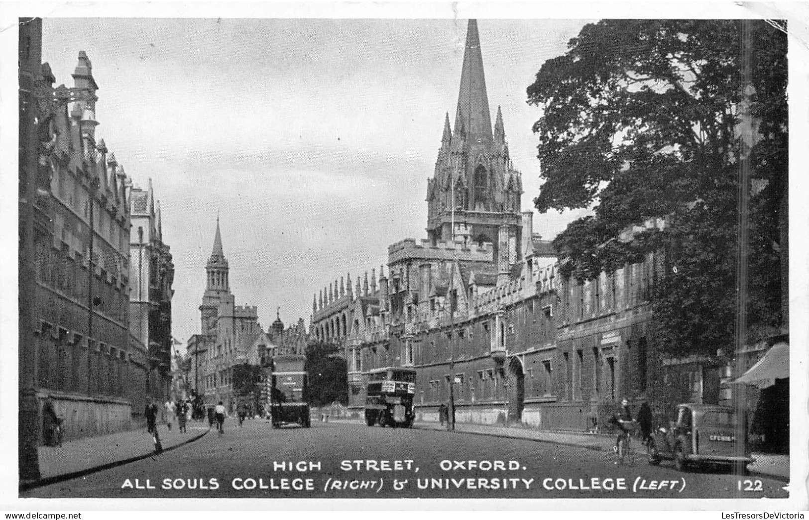 ANGLETERRE - Oxford - High Street - All Souls College ( Right ) - University College ( Left )  - Carte Postale Ancienne - Andere & Zonder Classificatie