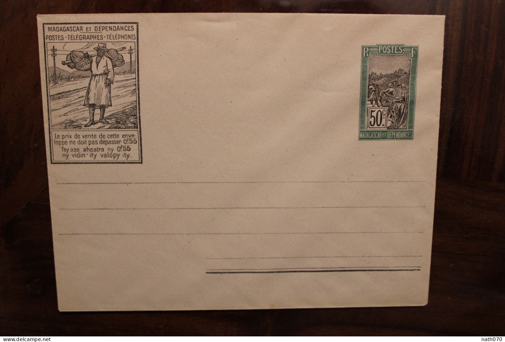 1920's Madagascar France Cover 50c - Storia Postale