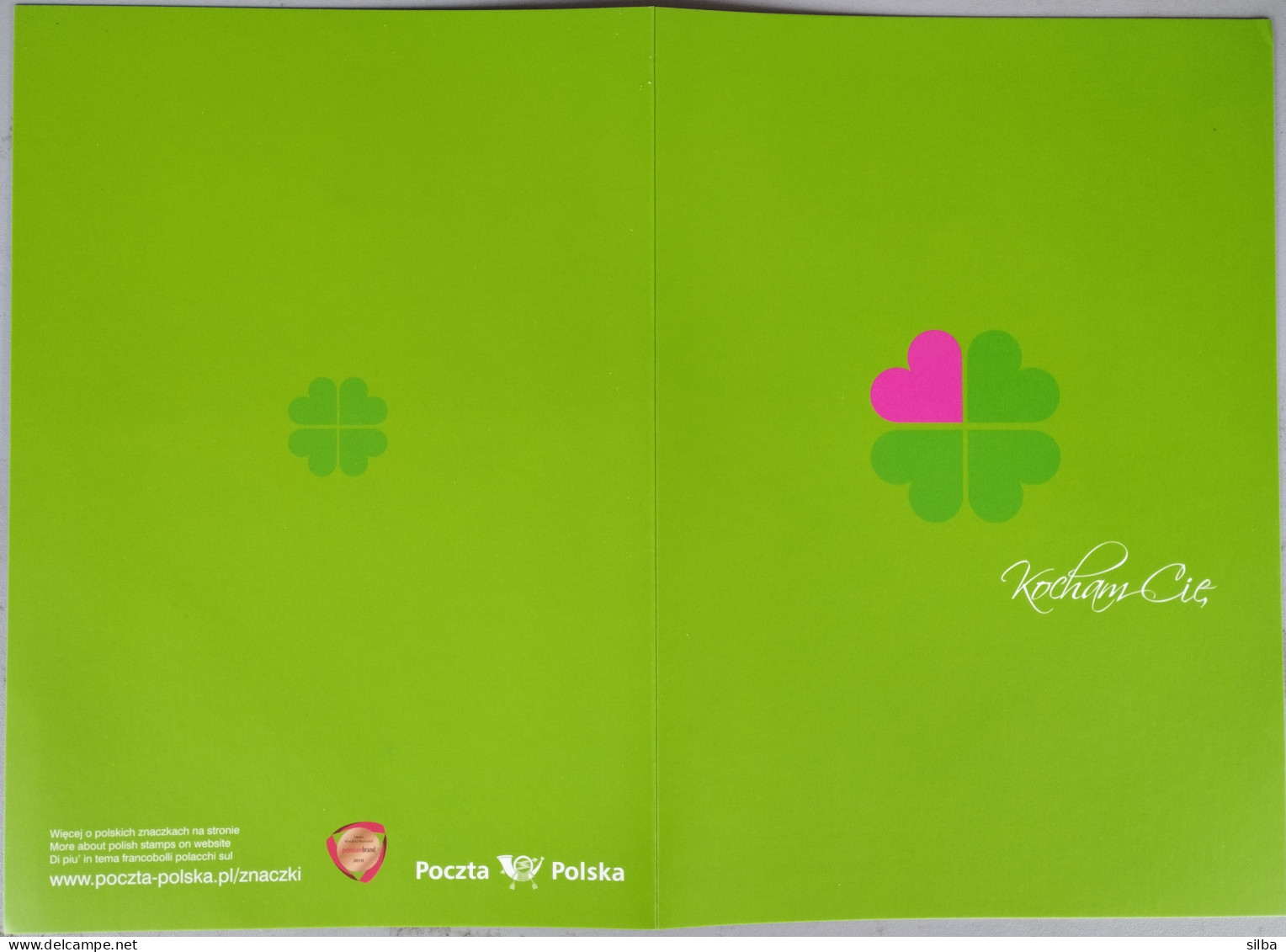 Poland 2009 / Valentines Day, Celebration, Love, Four-leaf Clover, Happiness / MNH Stamp + FDC / Souvenir Folder - Brieven En Documenten