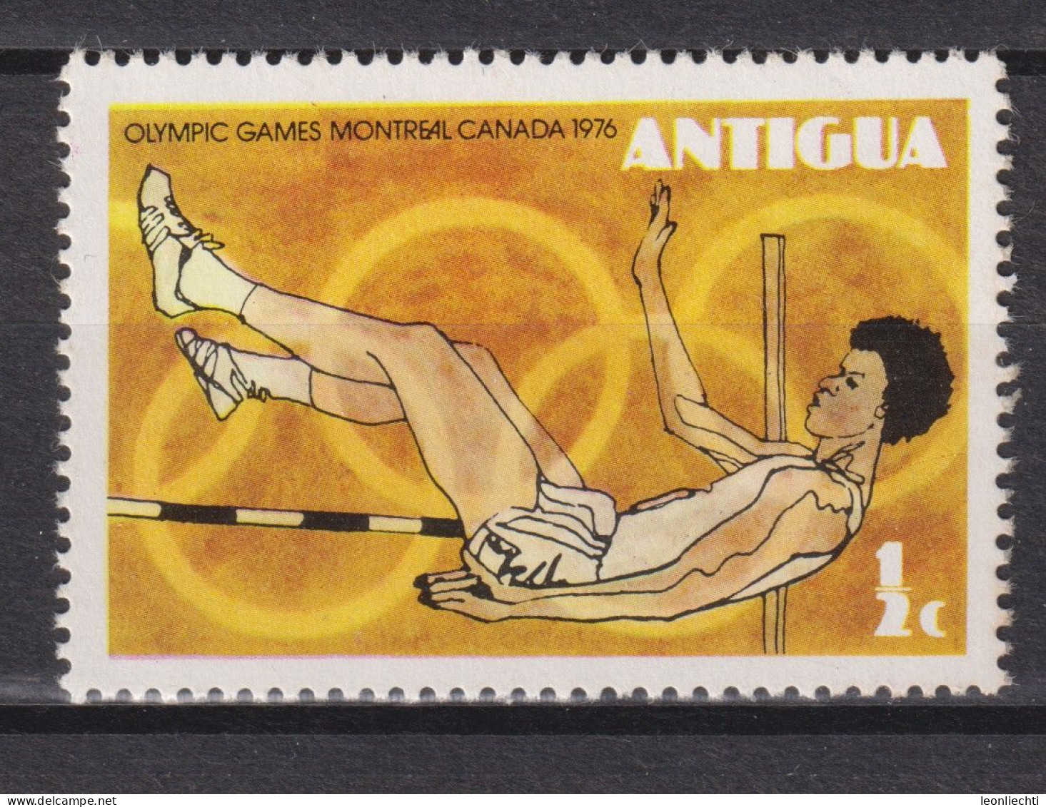 1976 Antigua & Barbuda, Mi:AG 425, Yt:AG 422 High Jump, Olympische Sommerspiele 1976 - Montreal - 1960-1981 Ministerial Government