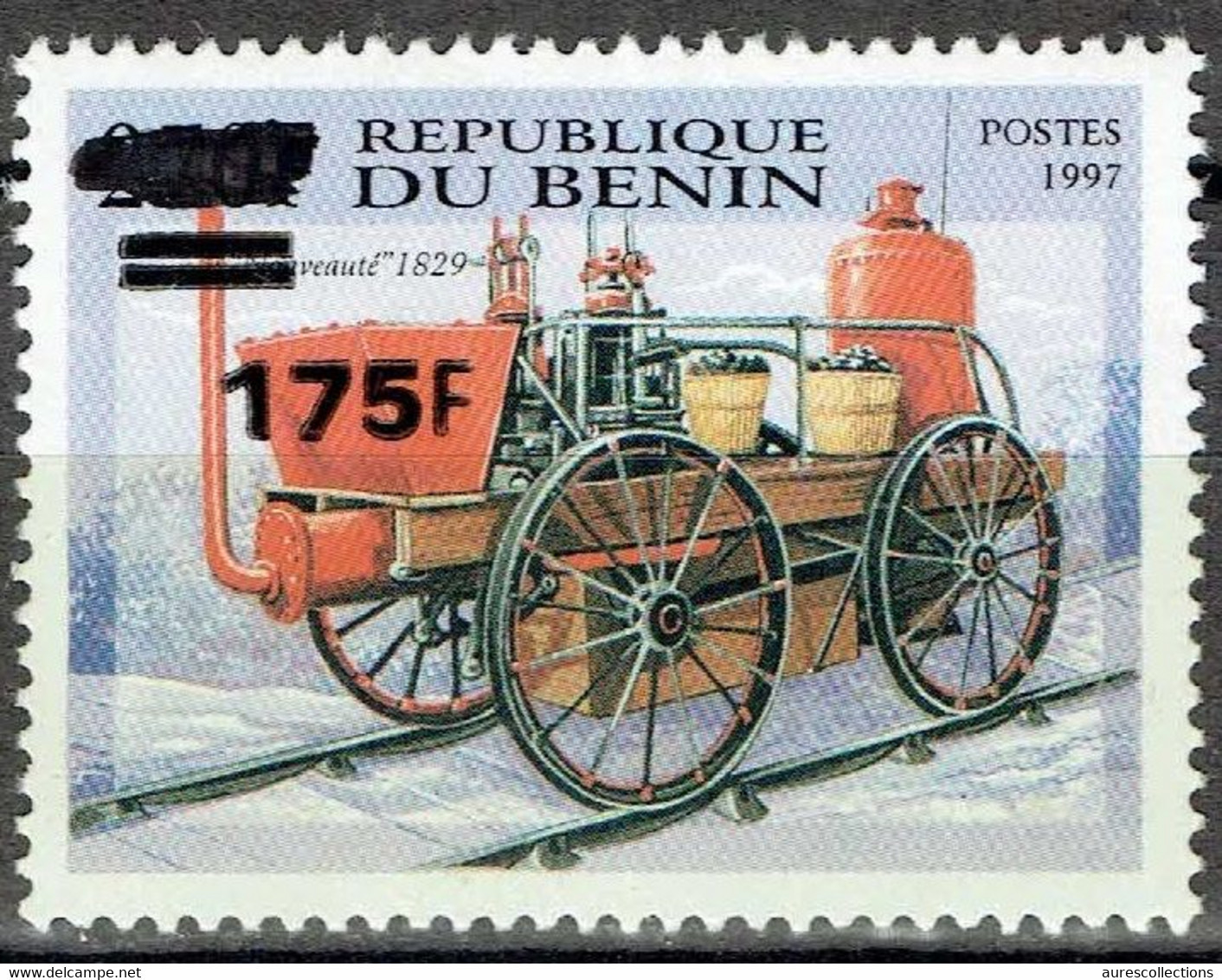 BENIN 2005 2006 MICHEL 1382 175F /270F Val 60€ - TRAINS NOUVEAUTE 1829 - OVERPRINTED OVERPRINT SURCHARGE MNH - Bénin – Dahomey (1960-...)