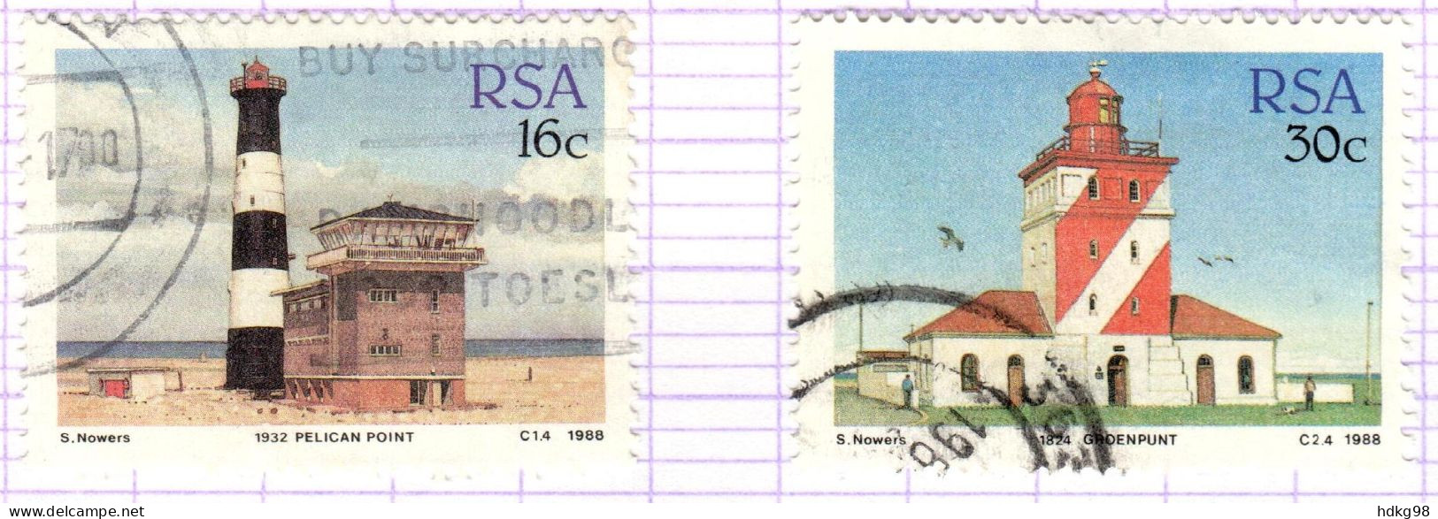 RSA+ Südafrika 1988 Mi 739-40 Leuchttürm8 - Used Stamps