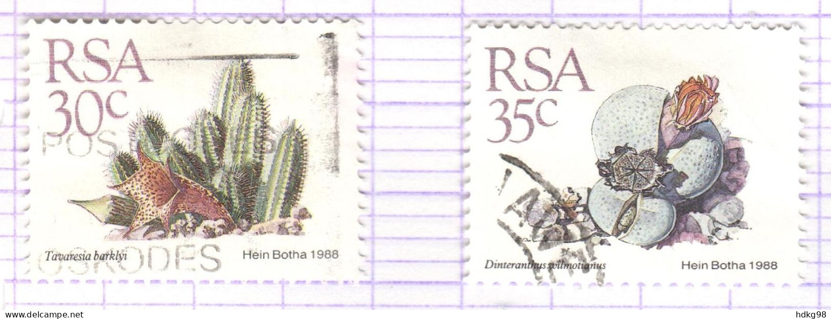 RSA+ Südafrika 1988 Mi 751-52 Sukkulenten - Used Stamps