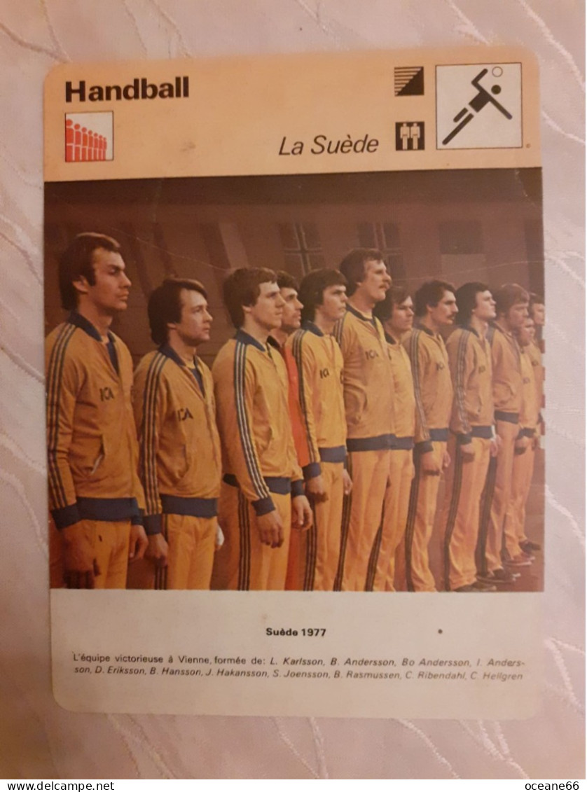 Fiche Rencontre Handball  La Suède - Handball