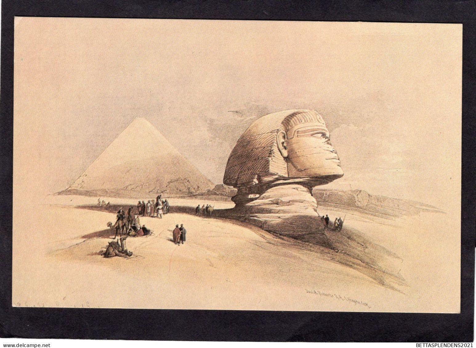 CPM Reproduction - SIDE VIEW OF THE GREAT SPHINX - Lithograph By David Roberts - Sphinx