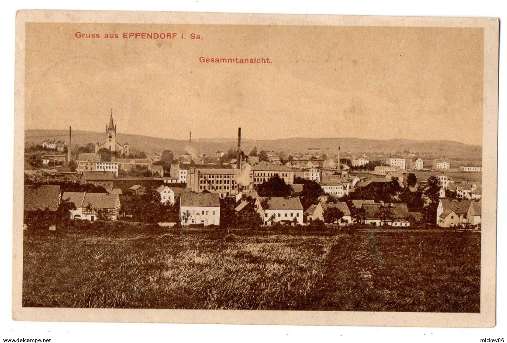 Allemagne -- EPPENDORF -1913-- Gruss Aus Eppendorf--Gesammtansicht........timbre...cachet - Other & Unclassified