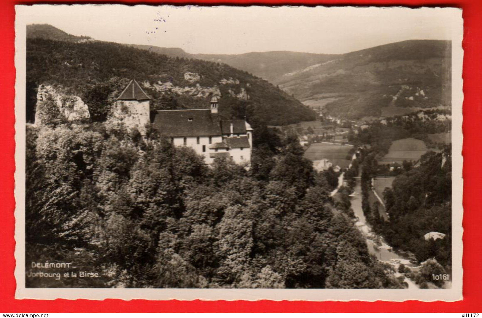 KAS-33  Delémont  Vorgbourg Et La Birse. Tampon Chapelle Notre Dame Du Vorbourg. Circ. 1935 Perrochet-Matile 10161 - Delémont