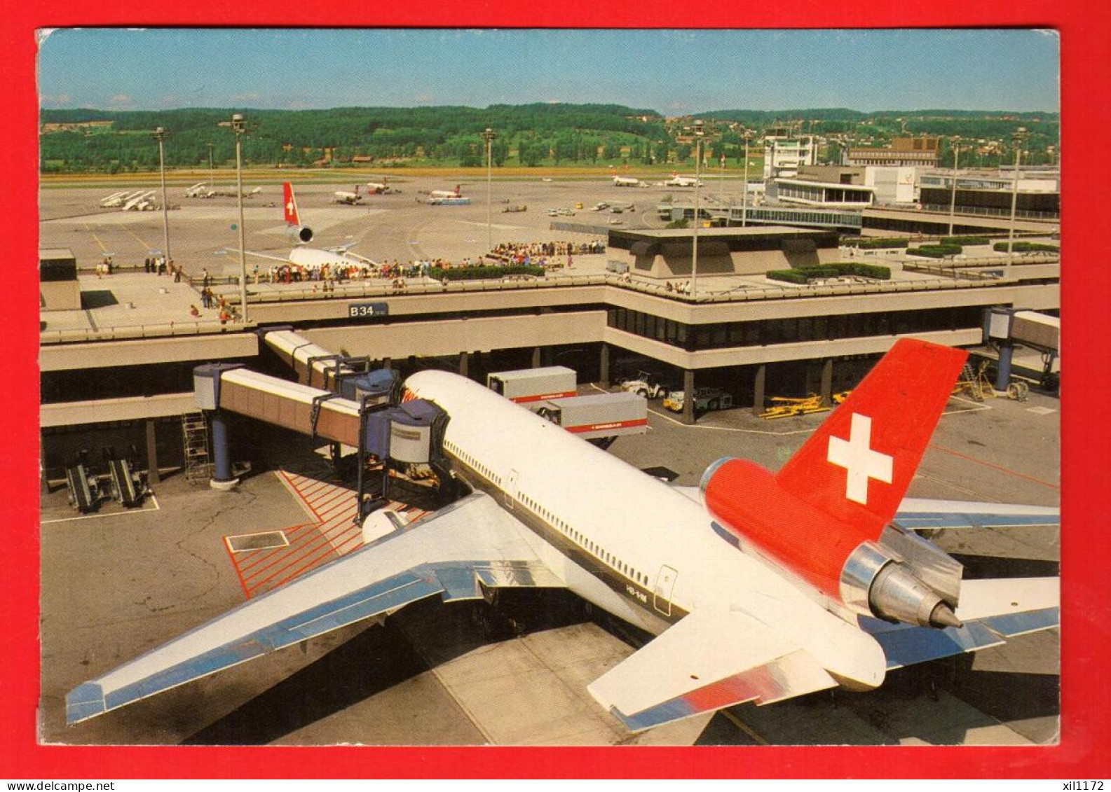 KAS-40  Swissair Airport Of Zürich   Non Circulé  Grand Format - Aerodrome
