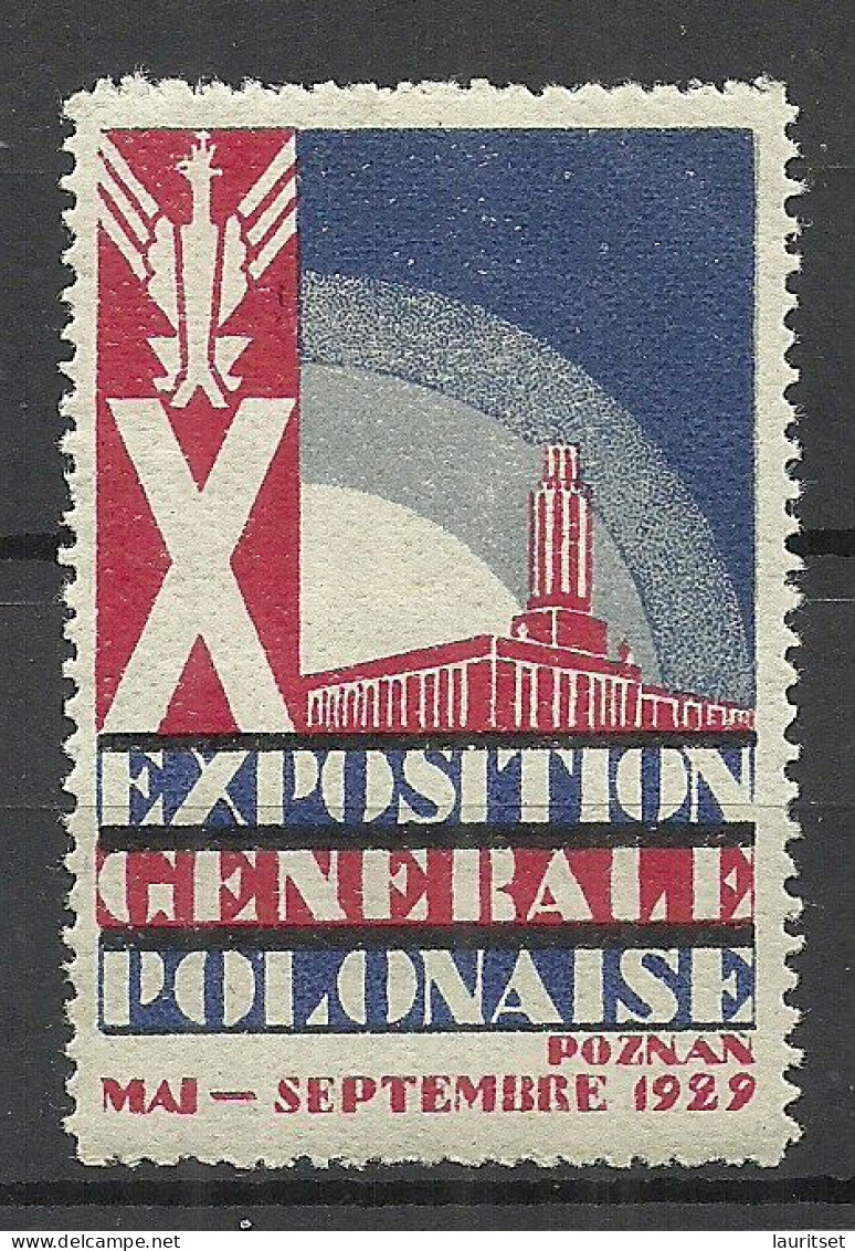 POLAND Polska 1929 Advertising Reklamemarke 1929 Exposition Generale Polonaise In Poznan MNH - Viñetas