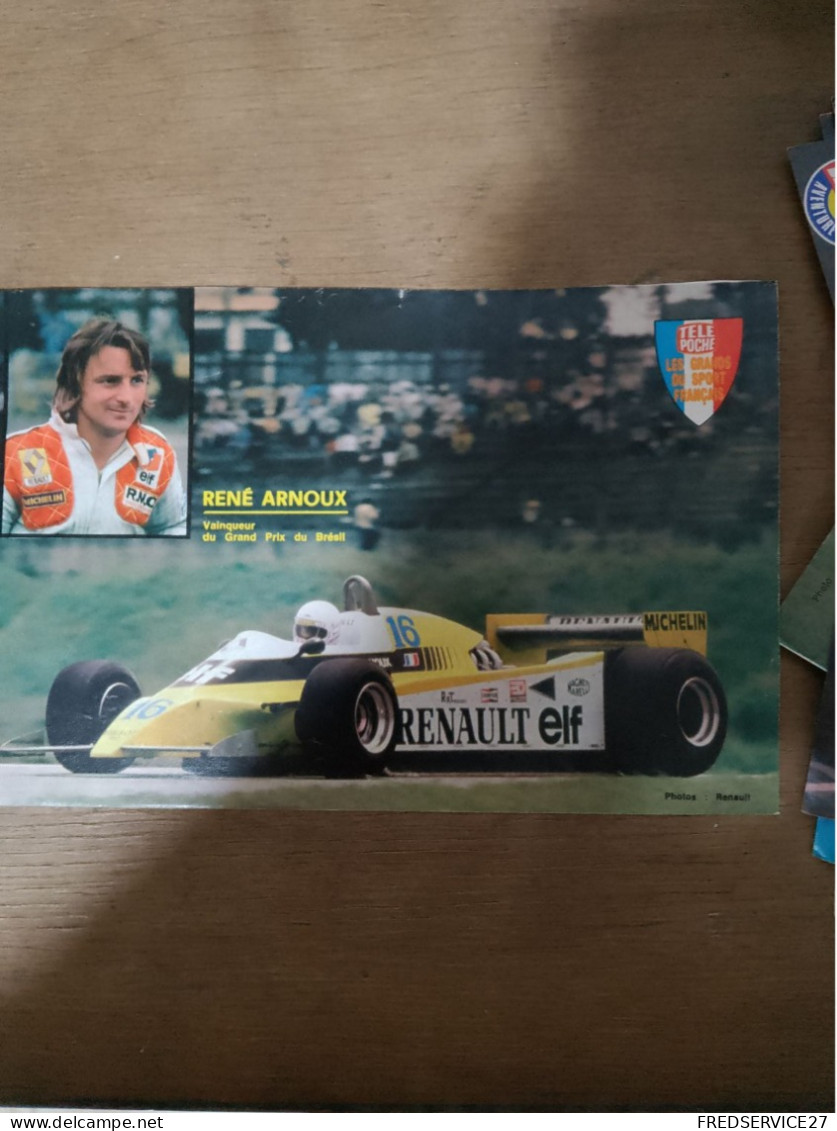 393 //  IMAGE "TELE POCHE" / " RENE ARNOUX / VAINQUEUR DU GRAND PRIX DU BRESIL" - Automobile - F1