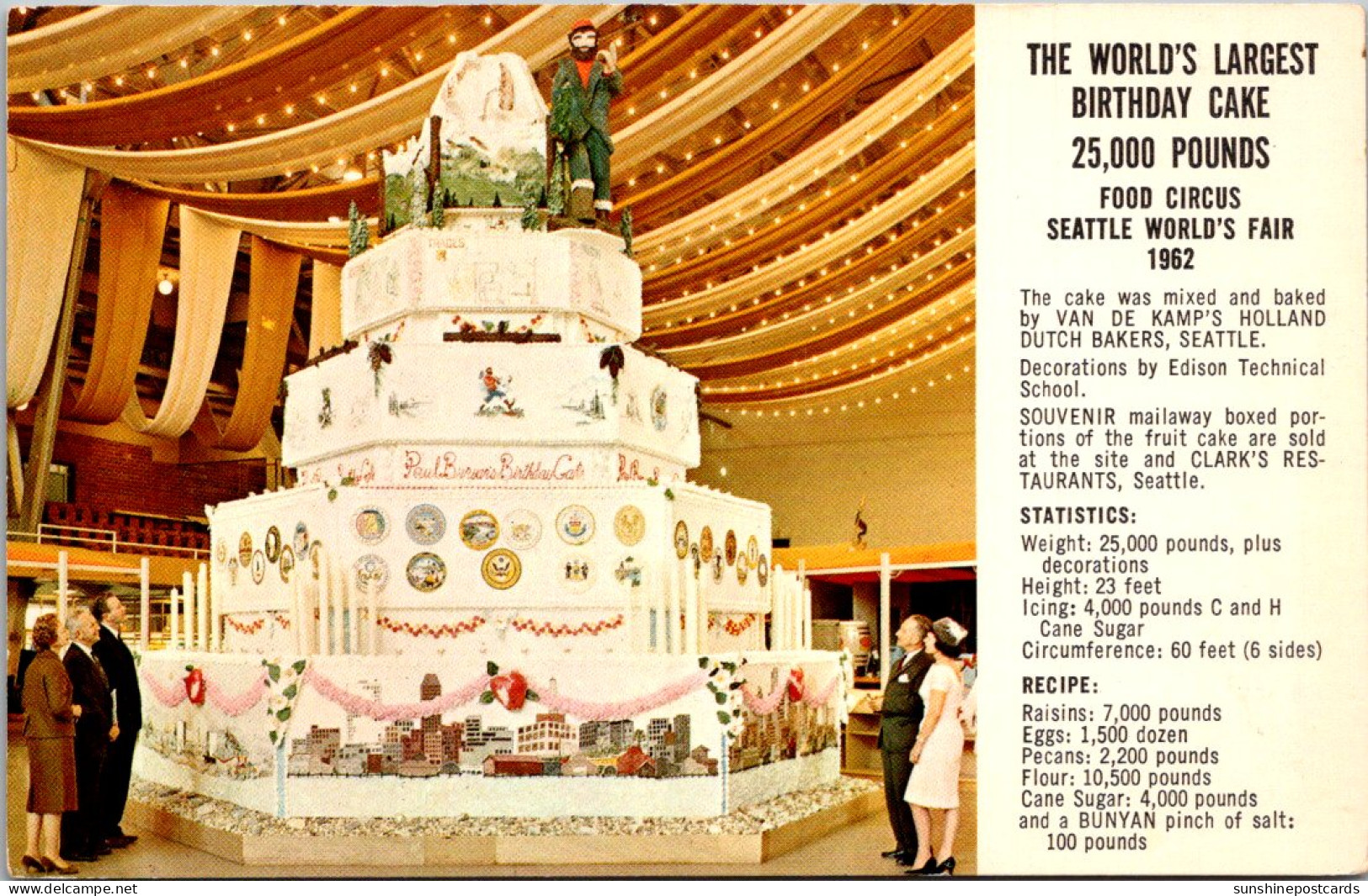 Washington Seattle 1962 World's Fair The Food Circus The World's Largest Birthday Cake - Seattle