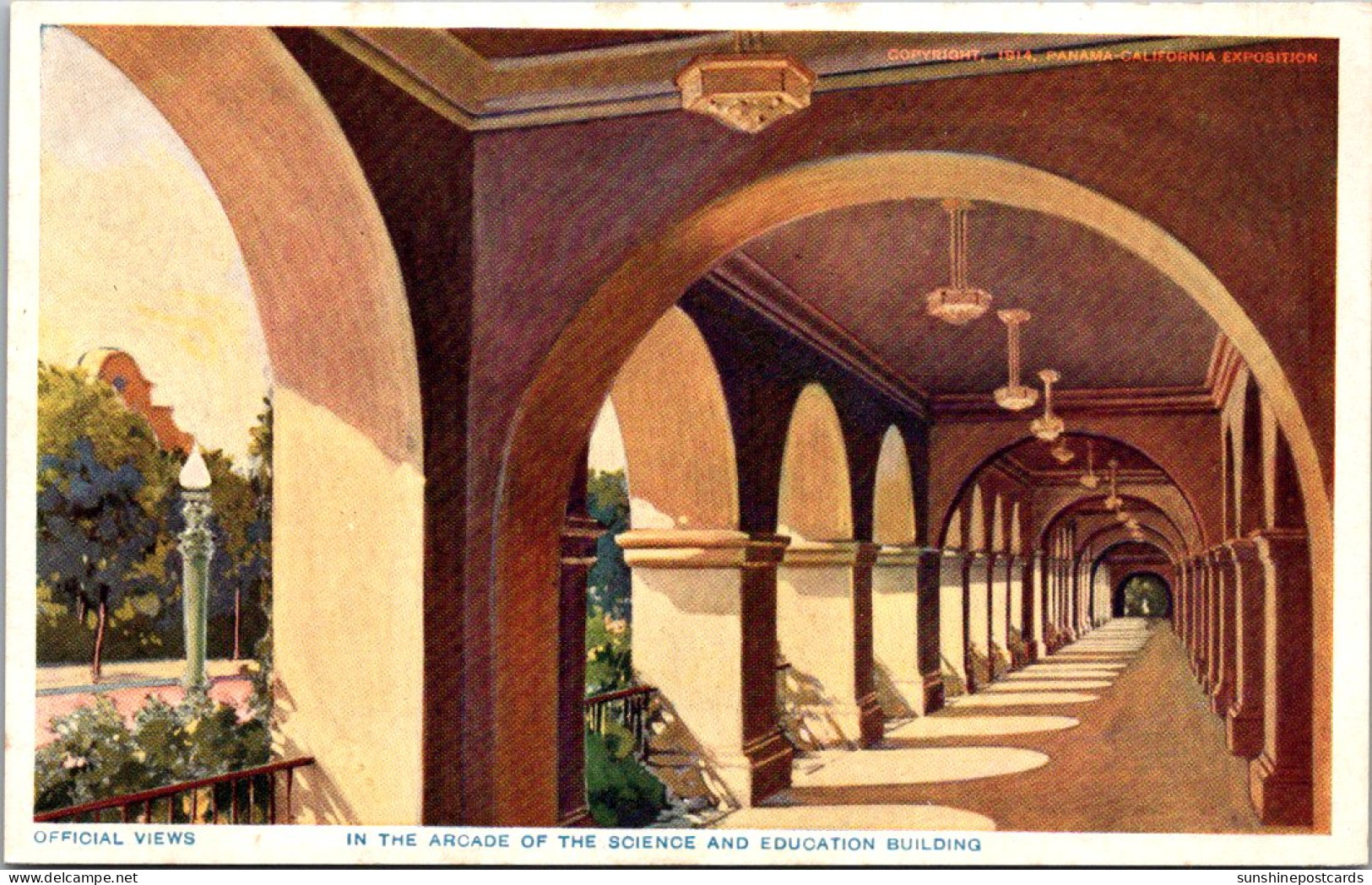 California San Diego 1915 Panama-California Expo The Arcade Of The Science And Education Building - San Diego