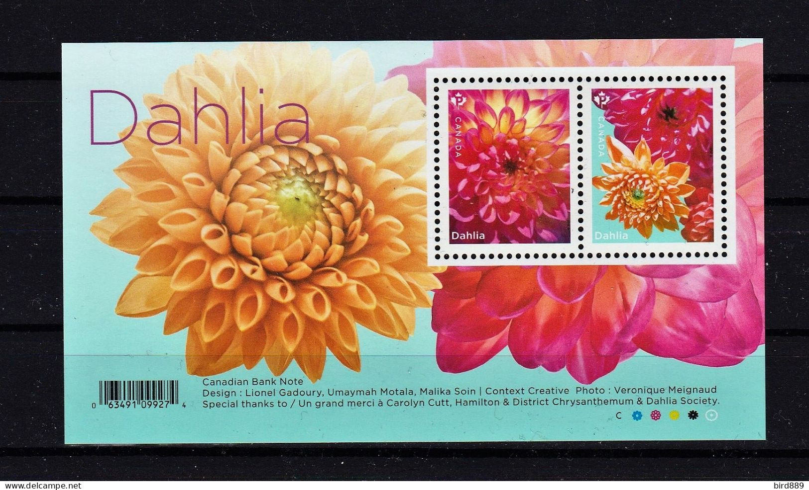 2020 Canada Flower Dahlia Mini Sheet MNH - Ongebruikt