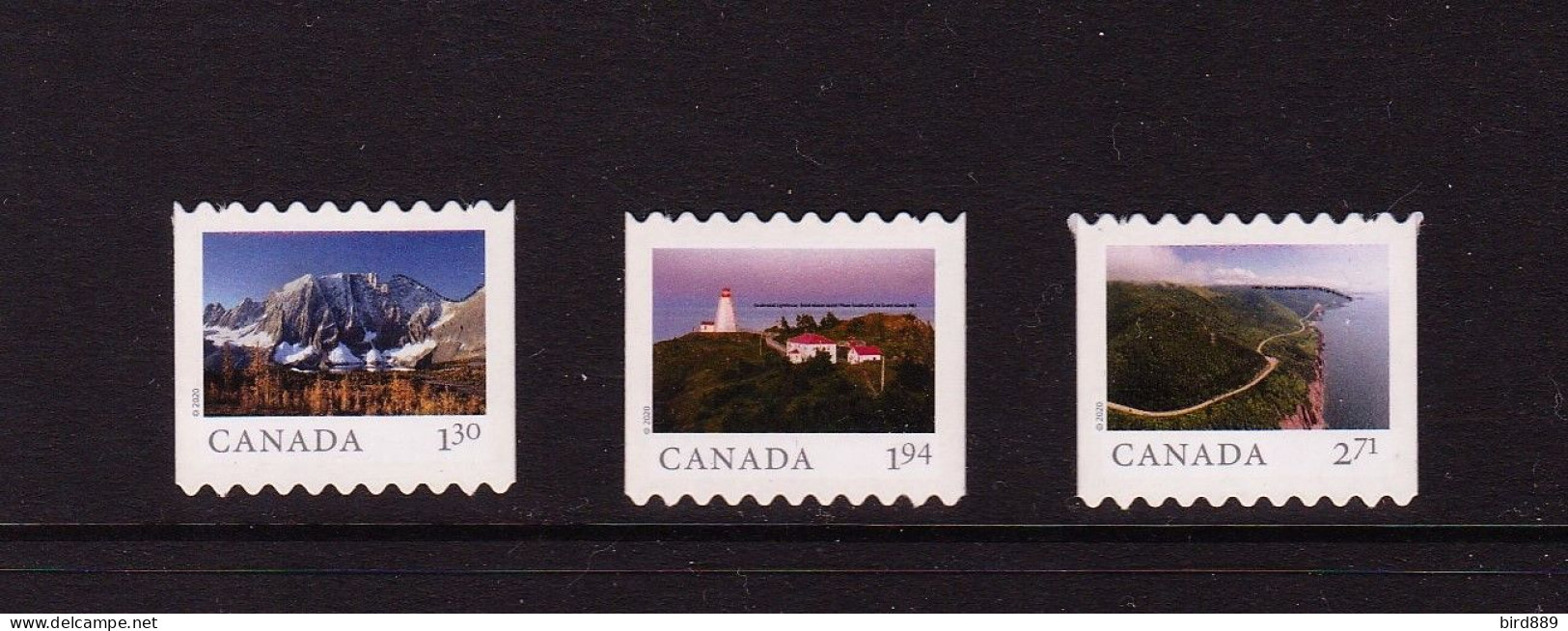 2020 Canada From Far And Wide Scenic Photography Set Of 3 From Booklet MNH - Single Stamps