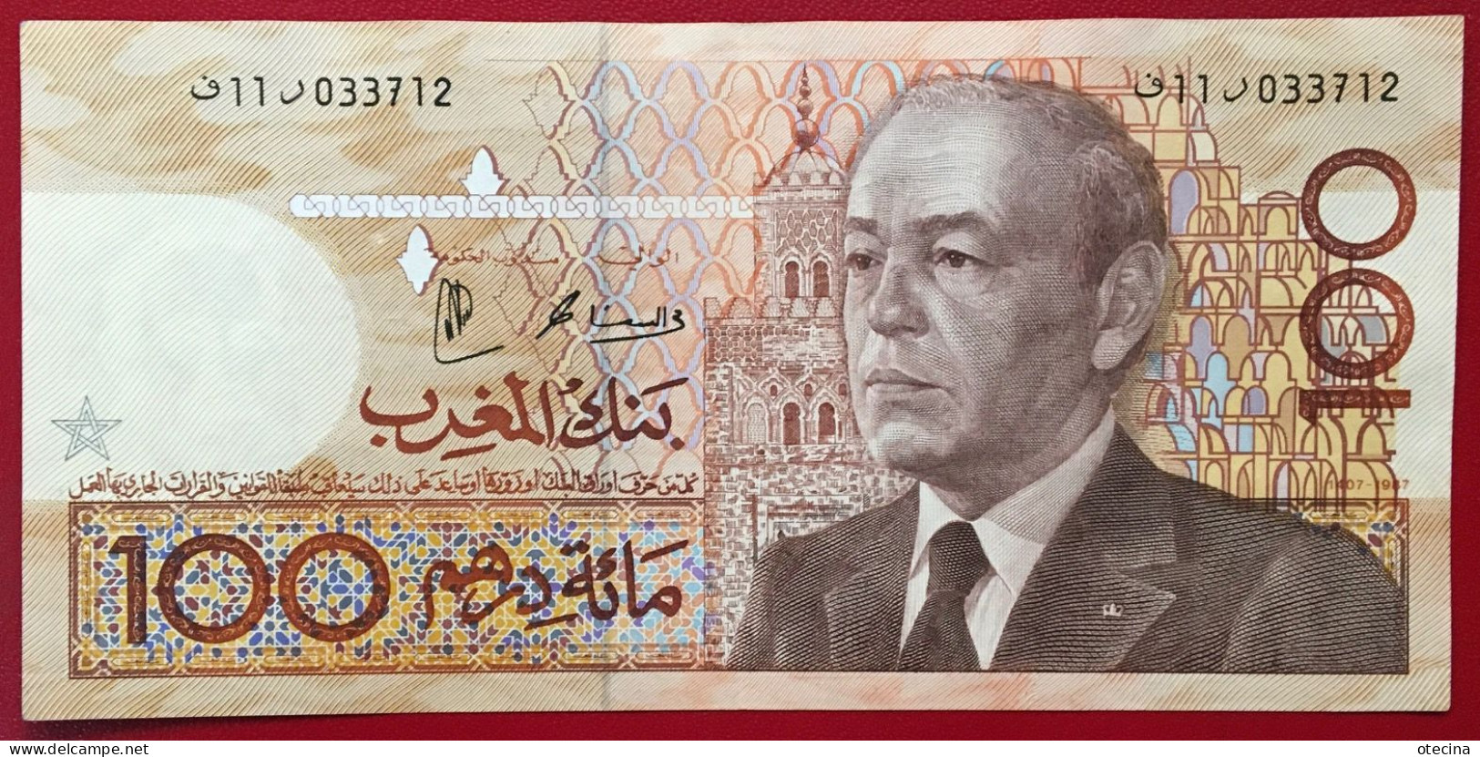 MAROC 100 Dirhams 1987 P#65 XF+ - Marocco