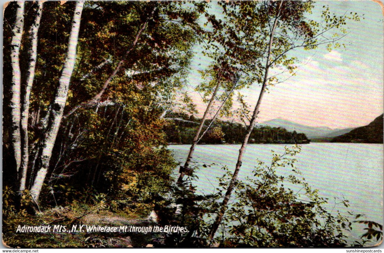 New York Adirondacks Whiteface Mountain Through The Birches 1908 - Adirondack