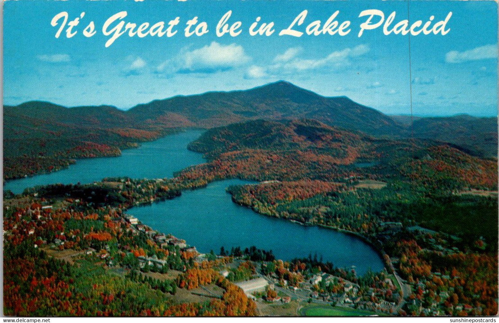 New York Adirondacks Lake Placid Showing Mirror And Placid Lakes - Adirondack