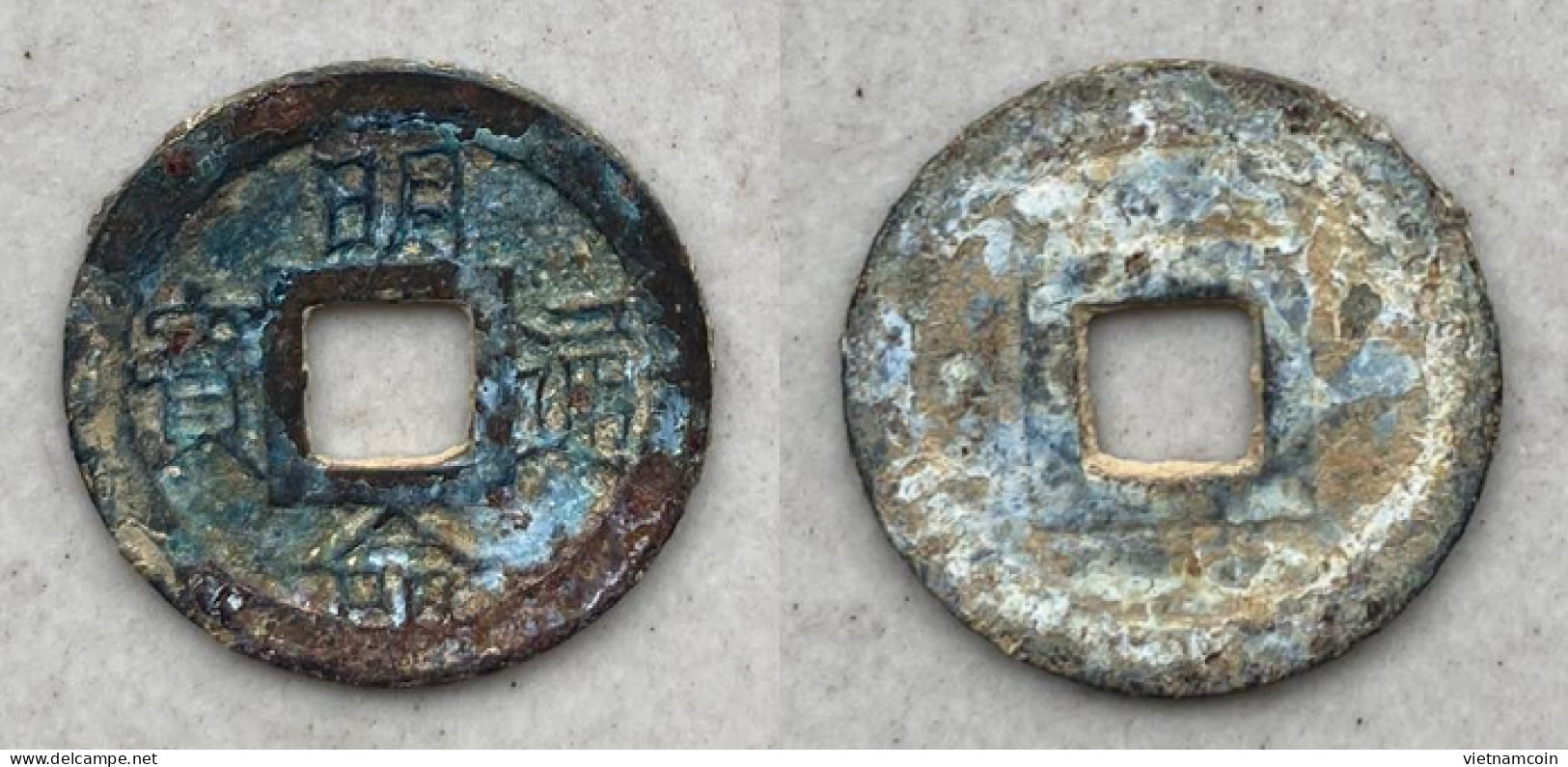 Ancient Annam Coin Minh Mang Thong Bao 1820-1840 COPPER Square Head Thong - Viêt-Nam