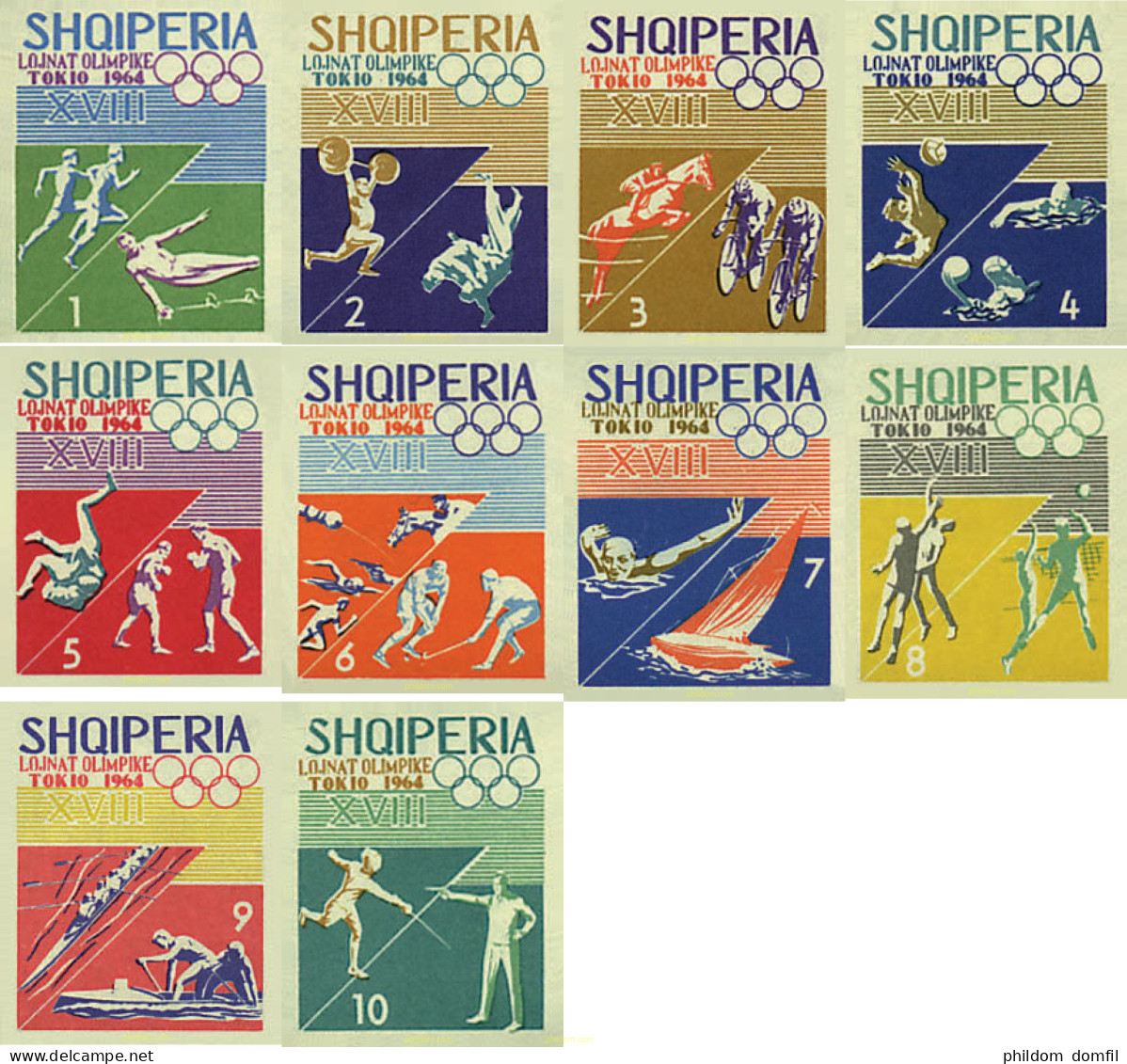 78101 MNH ALBANIA 1964 18 JUEGOS OLIMPICOS VERANO TOKIO 1964 - Chevaux