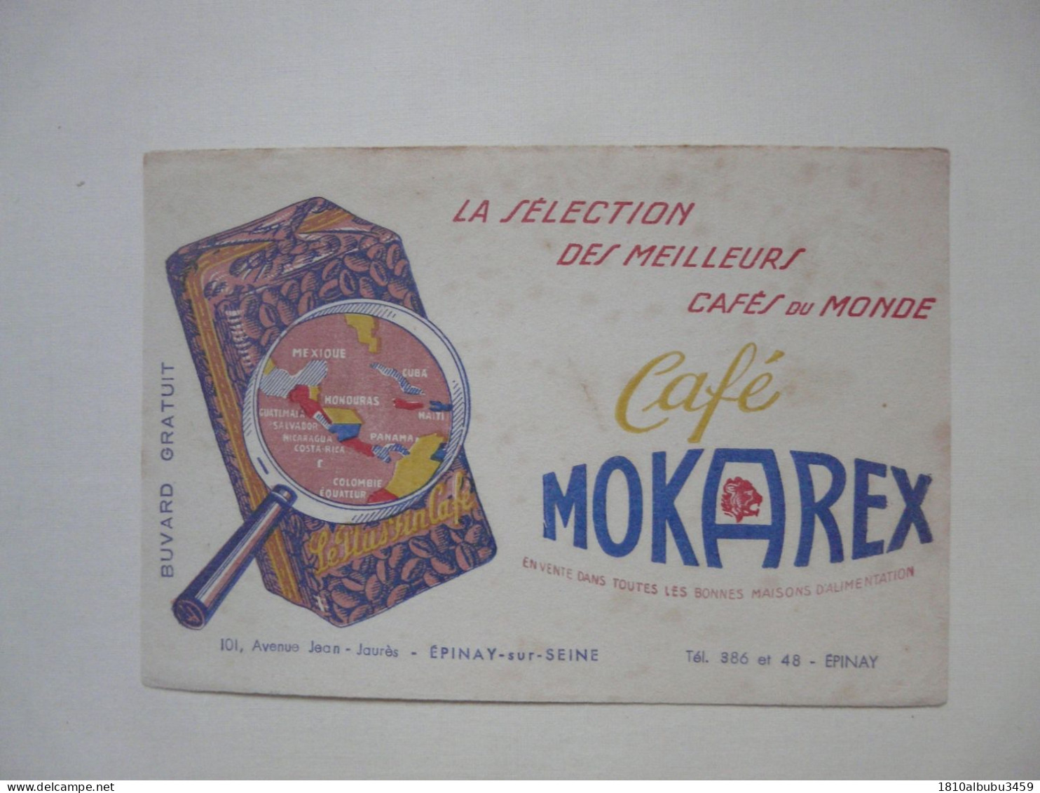 VIEUX PAPIERS - BUVARD : CAFE MOKAREX - Coffee & Tea