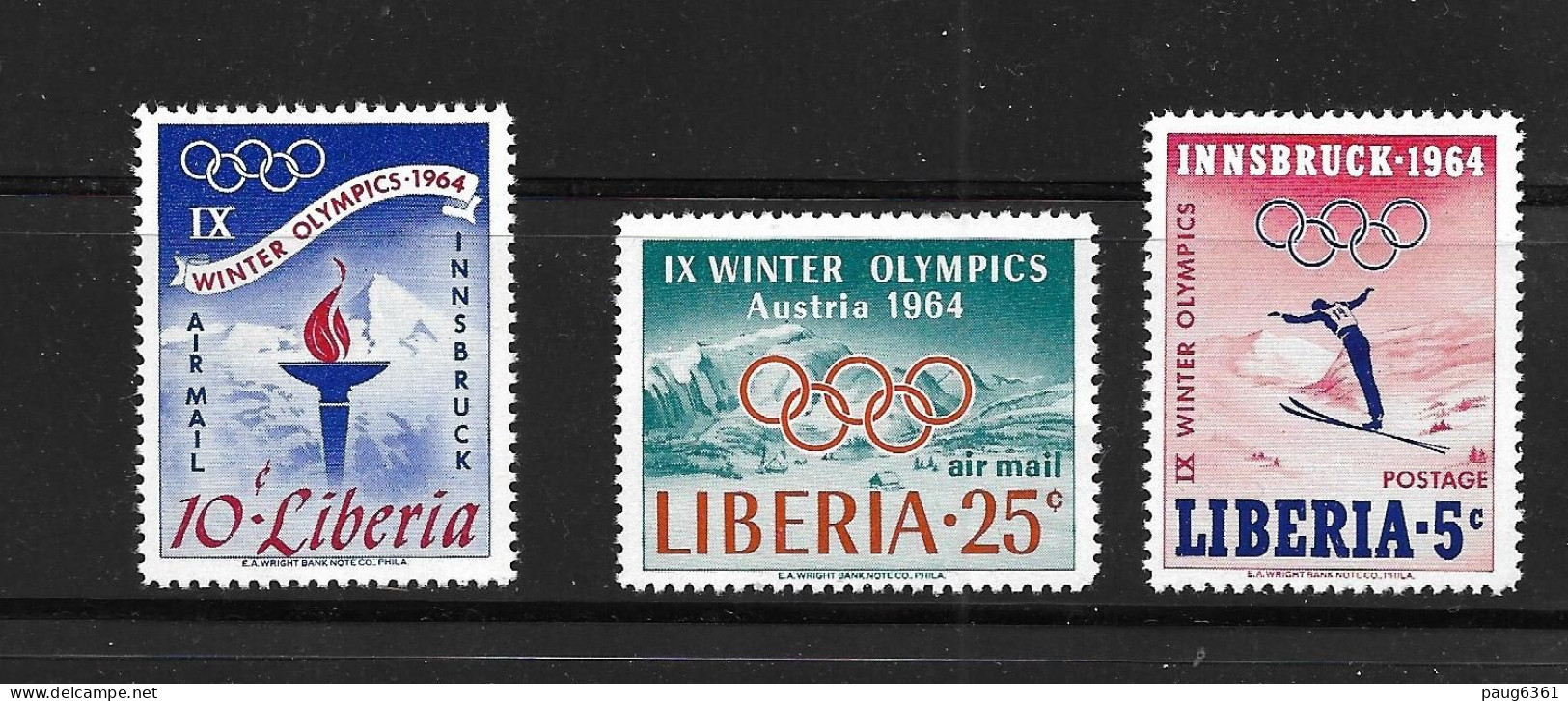 LIBERIA  1964 JO INNSBRUCK YVERT N°391-A144/45 NEUF MNH** - Hiver 1964: Innsbruck