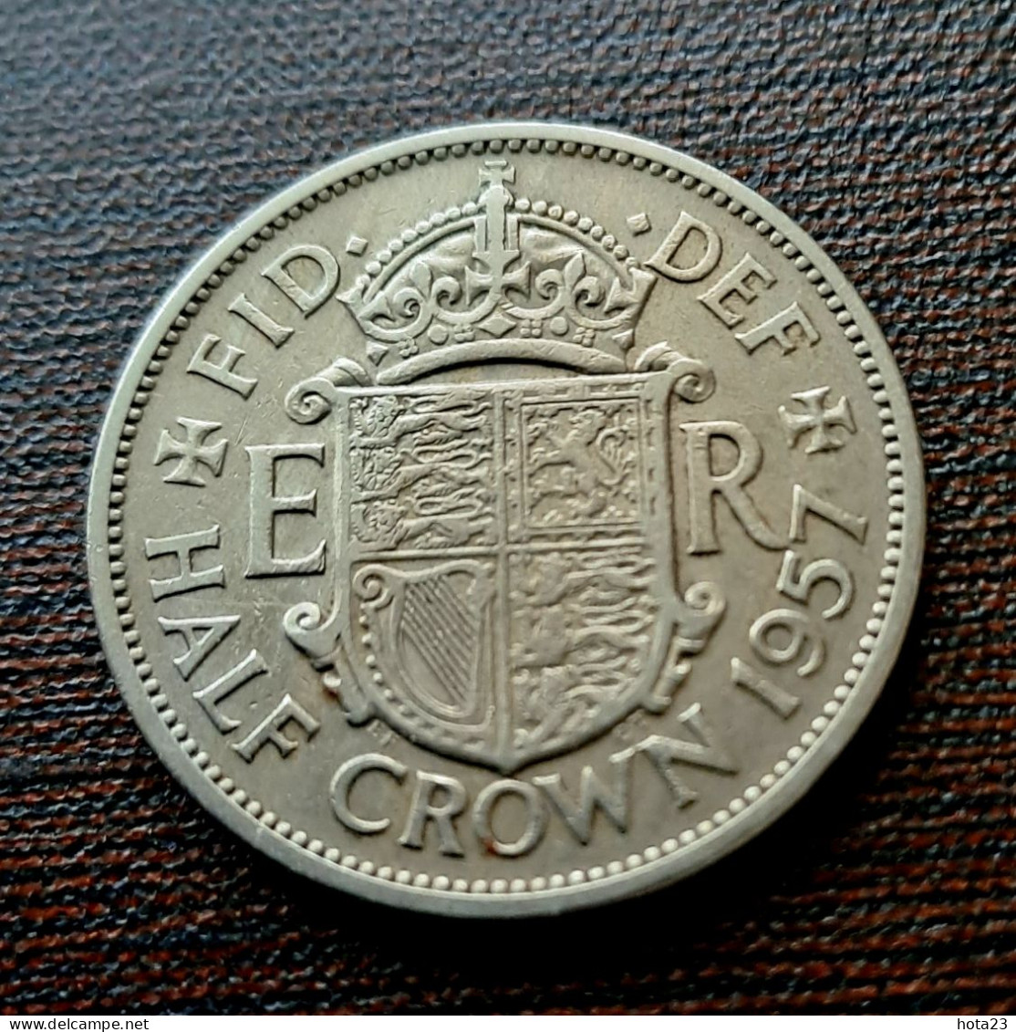 1957 Half Crown, United Kingdom, Elizabeth - K. 1/2 Crown