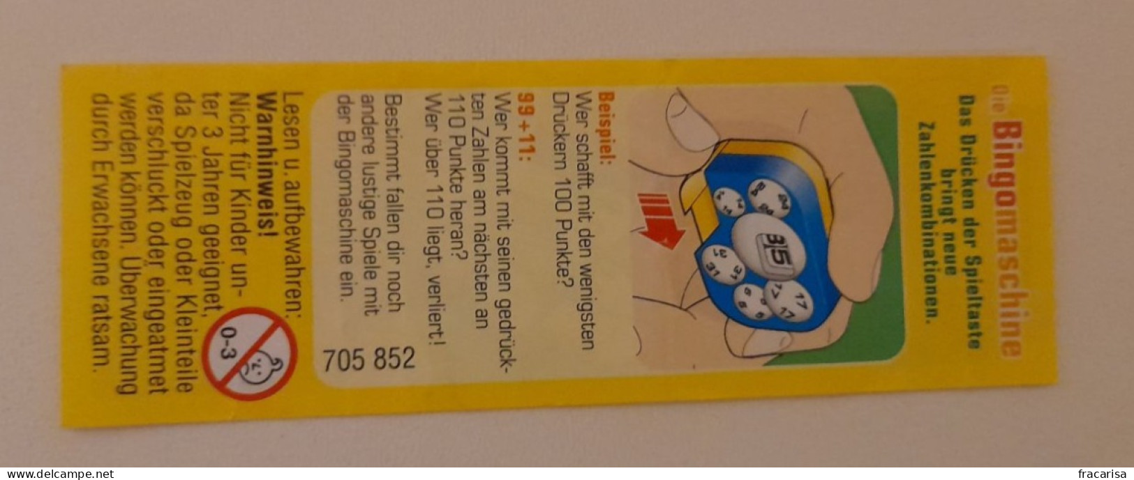 KINDER SURPRISE 2003 Deutch :           BPZ : 705852 - Handleidingen