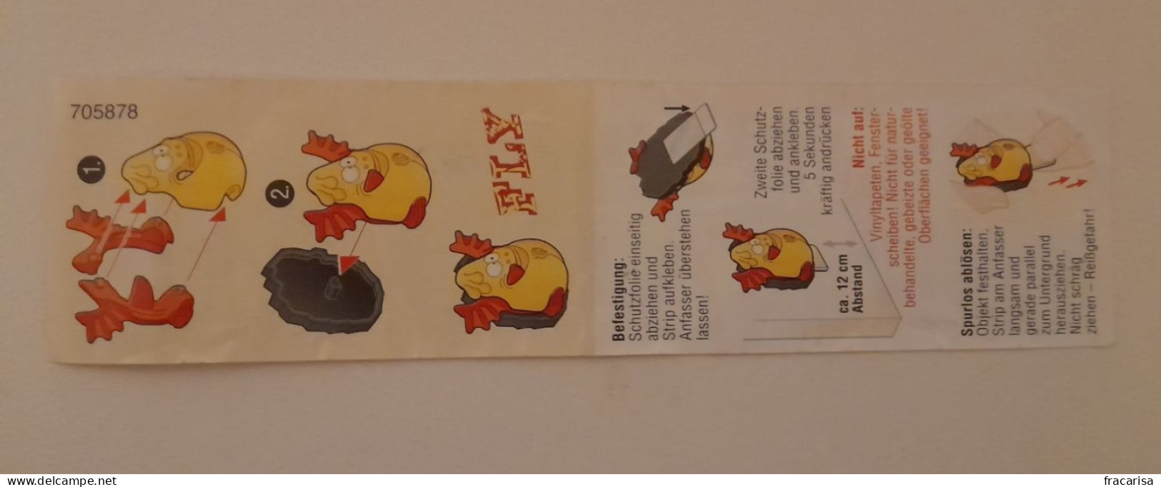 KINDER SURPRISE 2003 Deutch :           BPZ : 705878 - Instructions