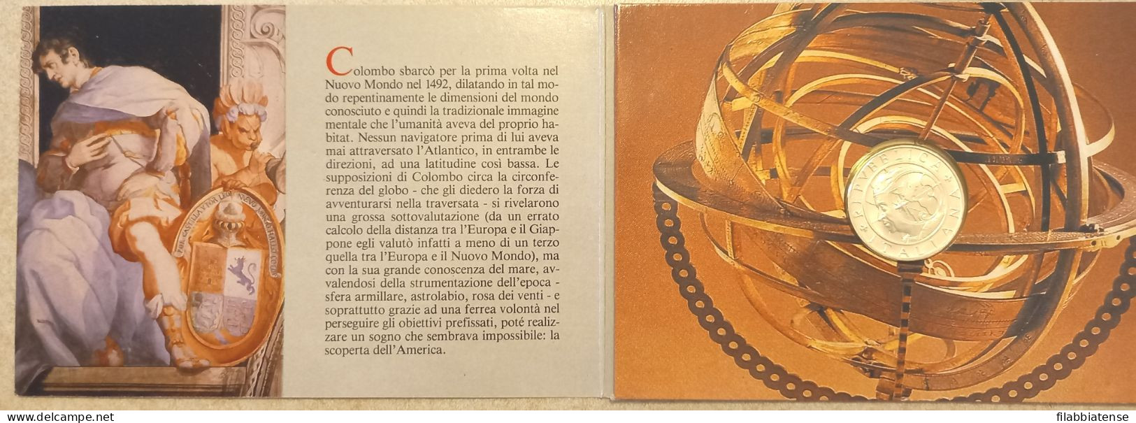 1990 - Italia 500 Lire Colombo     ----- - Commémoratives