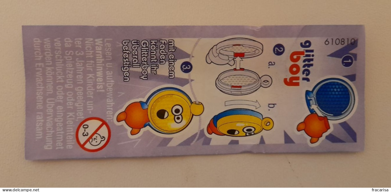 KINDER SURPRISE 2003 Deutch :           BPZ : 610810 - Instrucciones