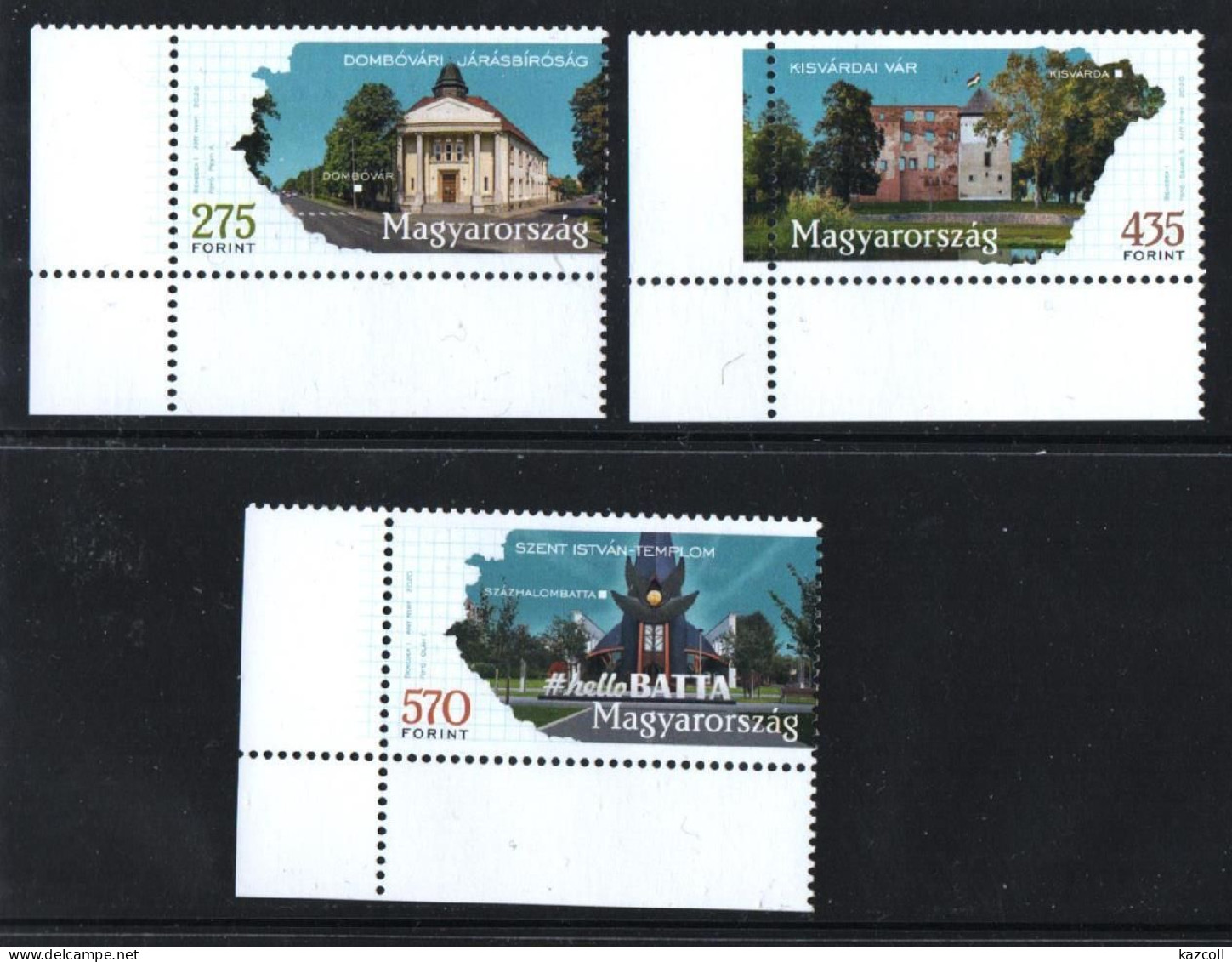 Hungary 2020. Regions And Towns III- Dombovar, Kisvarda And Szazhalombatta MNH - Neufs