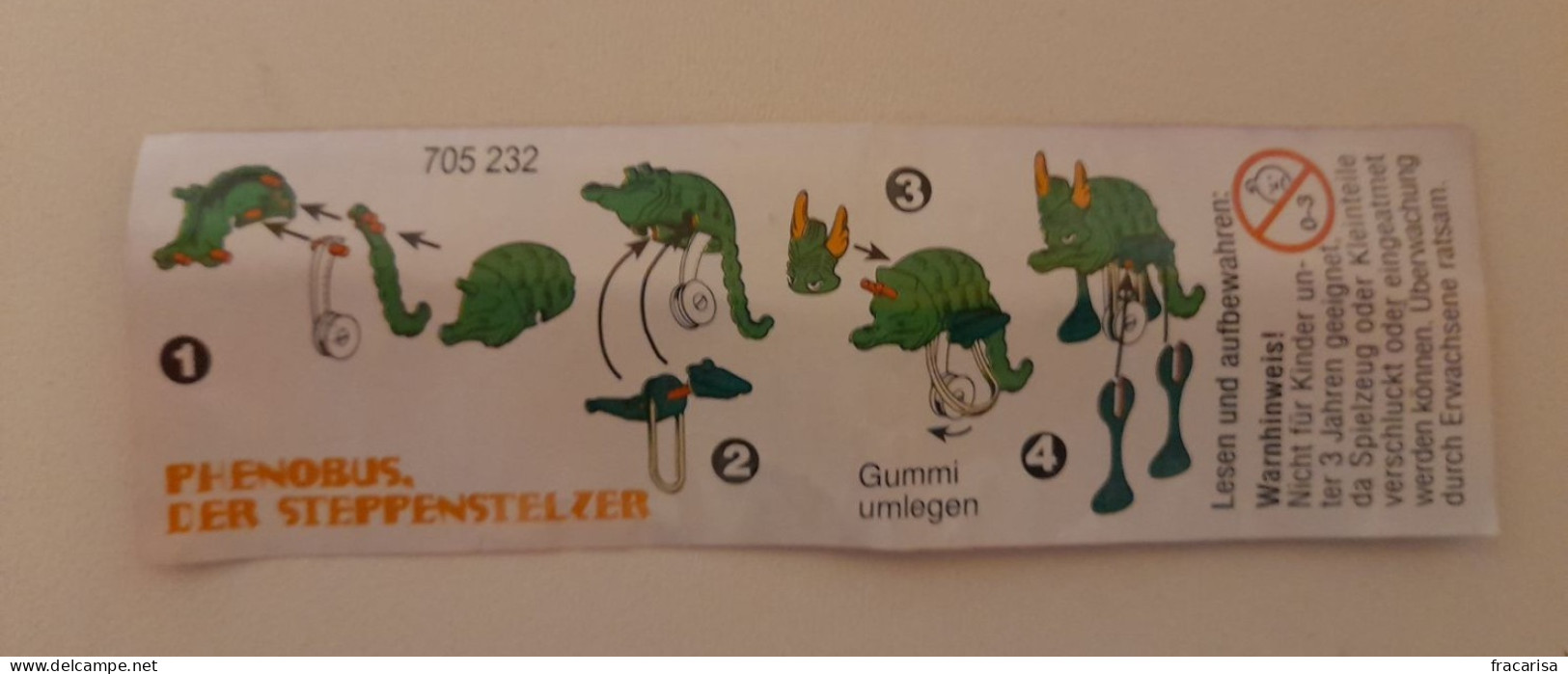 KINDER SURPRISE 2003 Deutch :           BPZ : 705232 - Handleidingen