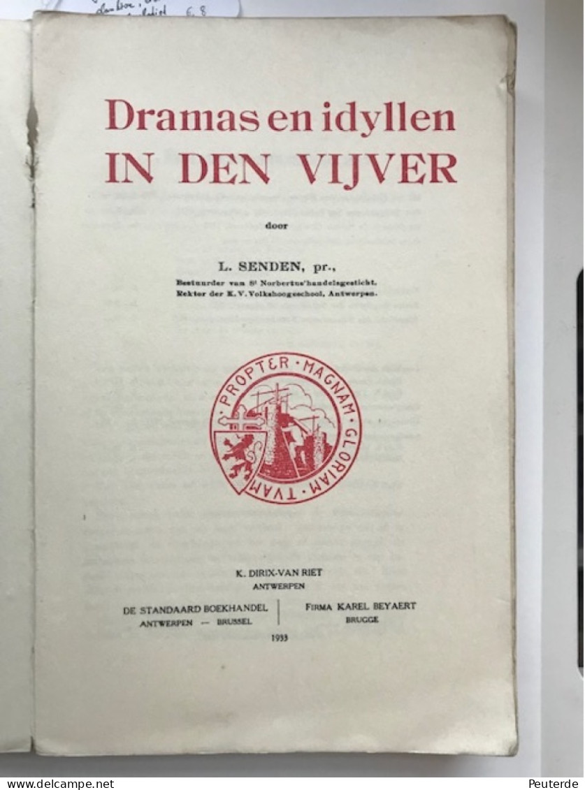 Dramas En Idyllen In Den Vijver - L Senden 1933 - Antiguos