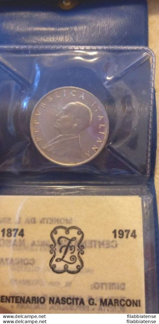 1974 - Italia 500 Lire Marconi   ------ - Gedenkmünzen