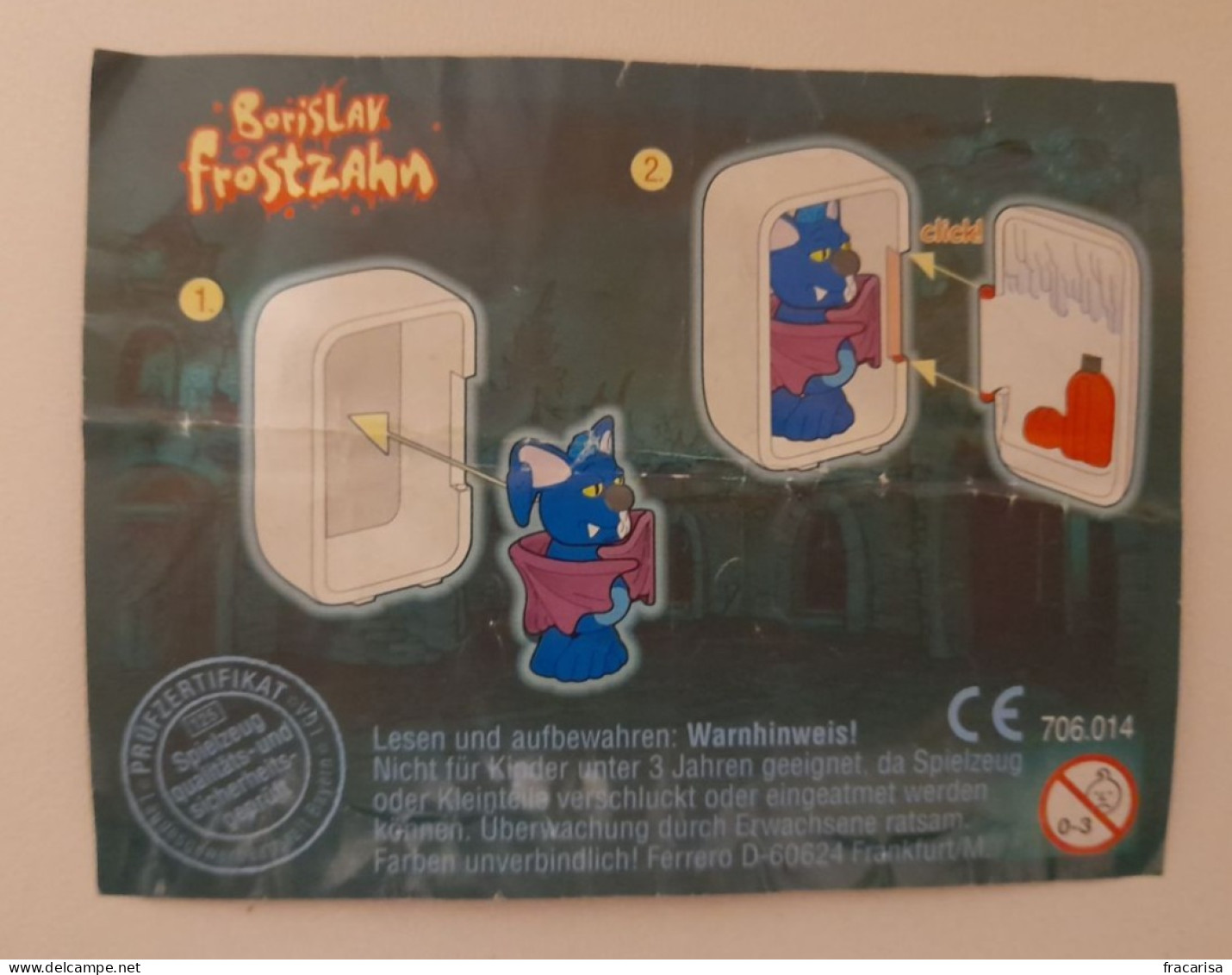 KINDER SURPRISE 2003 Deutch :           BPZ : 706.014 - Instrucciones