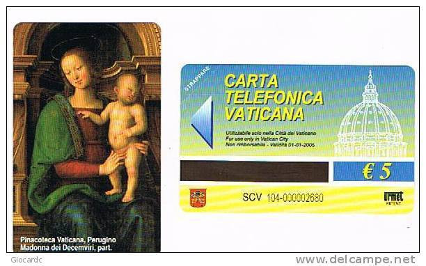 VATICANO-VATICAN-VATICAN CITY  CAT. C&C     6104 - MADONNA DEI DECEMVIRI, PART. PERUGINO - Painting