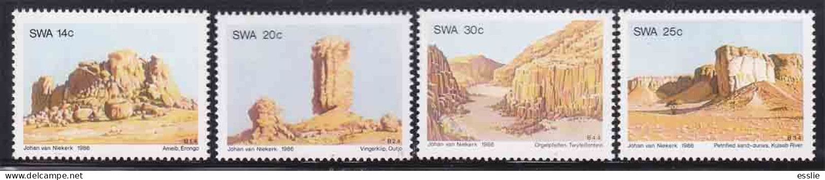 South West Africa SWA - 1986 - Rock Formations Felsformationen - Complete Set - Autres & Non Classés